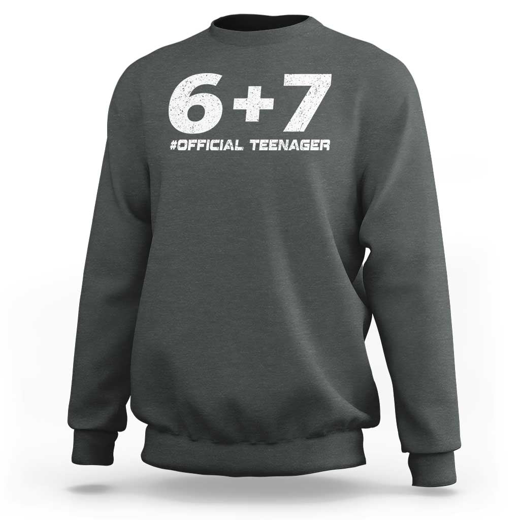 Funny 13th Birthday Official Teenager Sweatshirt 13 Years Old Boys Kids