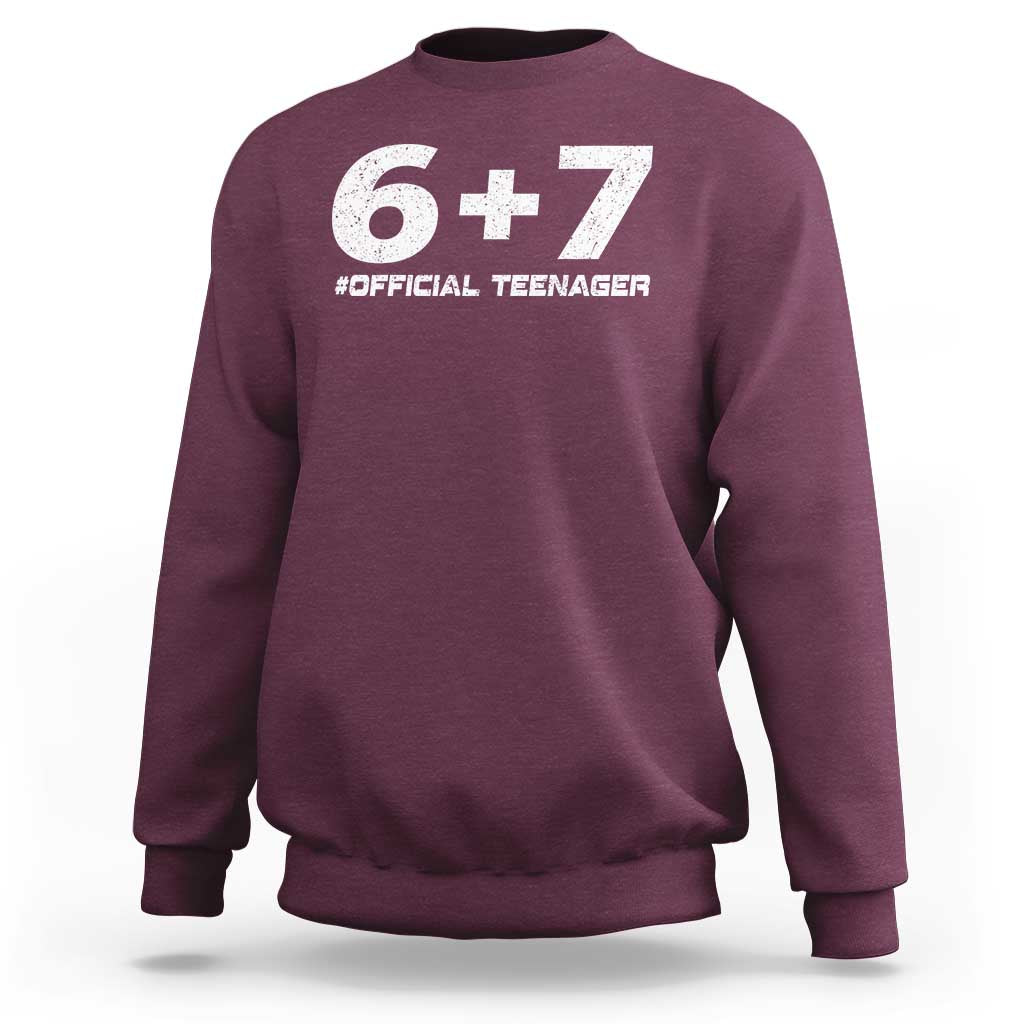 Funny 13th Birthday Official Teenager Sweatshirt 13 Years Old Boys Kids