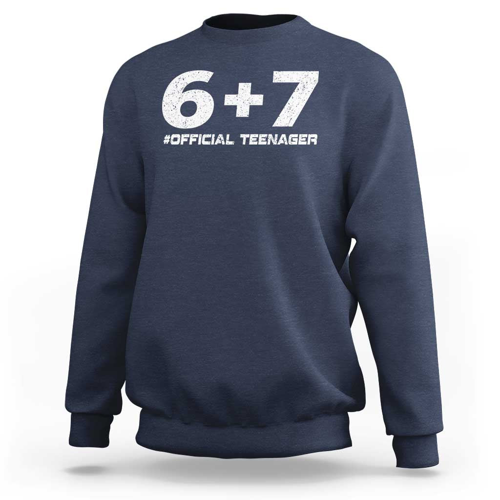 Funny 13th Birthday Official Teenager Sweatshirt 13 Years Old Boys Kids
