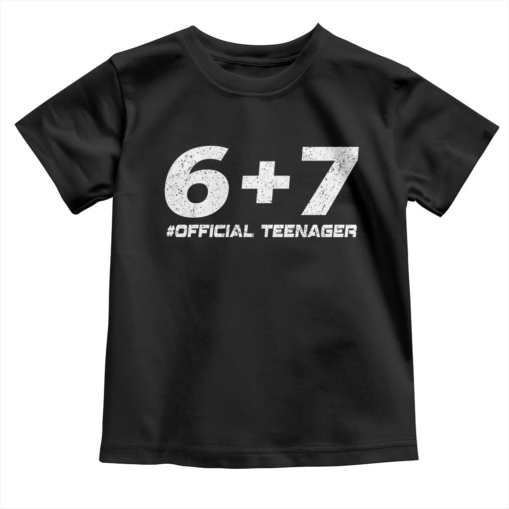Funny 13th Birthday Official Teenager Toddler T Shirt 13 Years Old Boys Kids