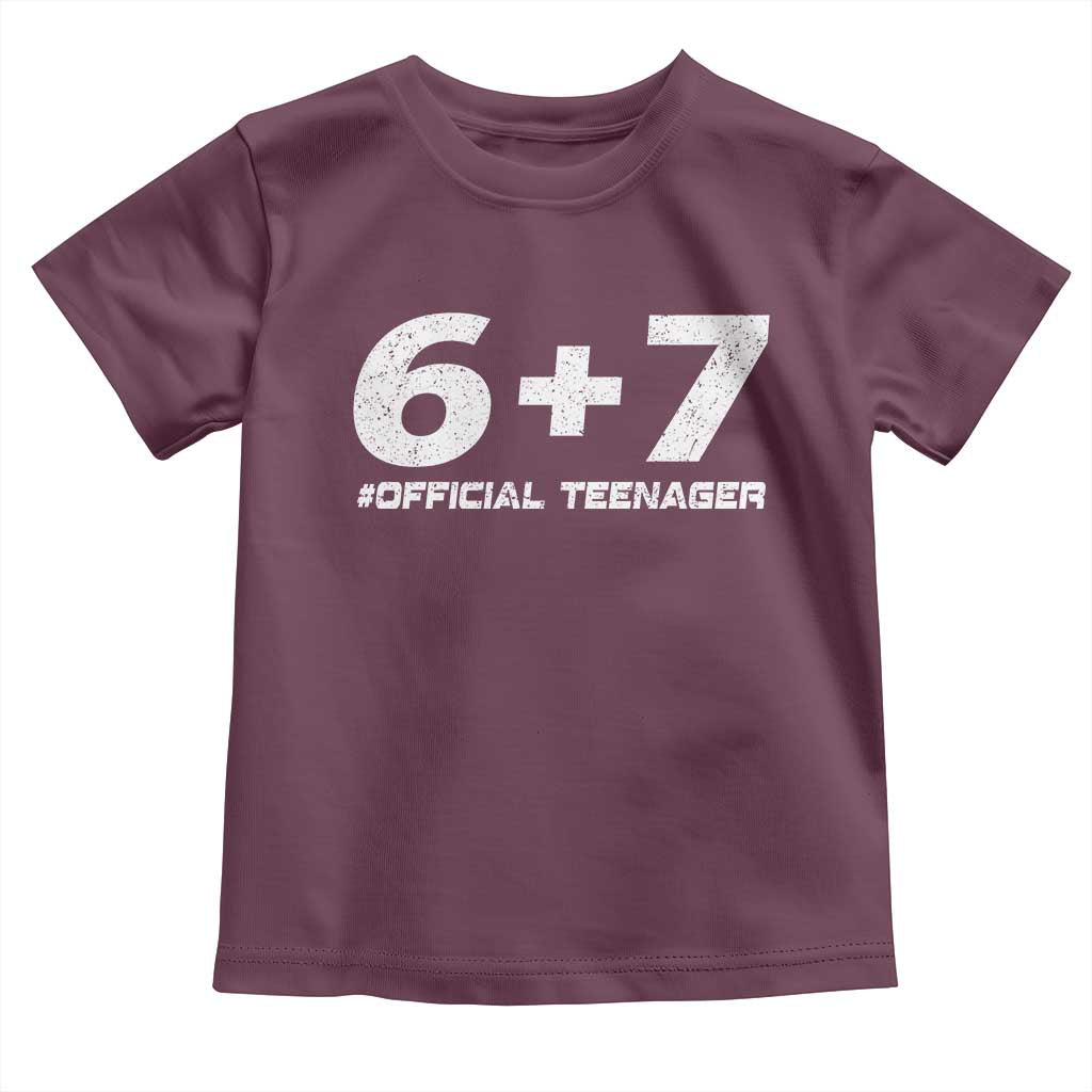 Funny 13th Birthday Official Teenager Toddler T Shirt 13 Years Old Boys Kids