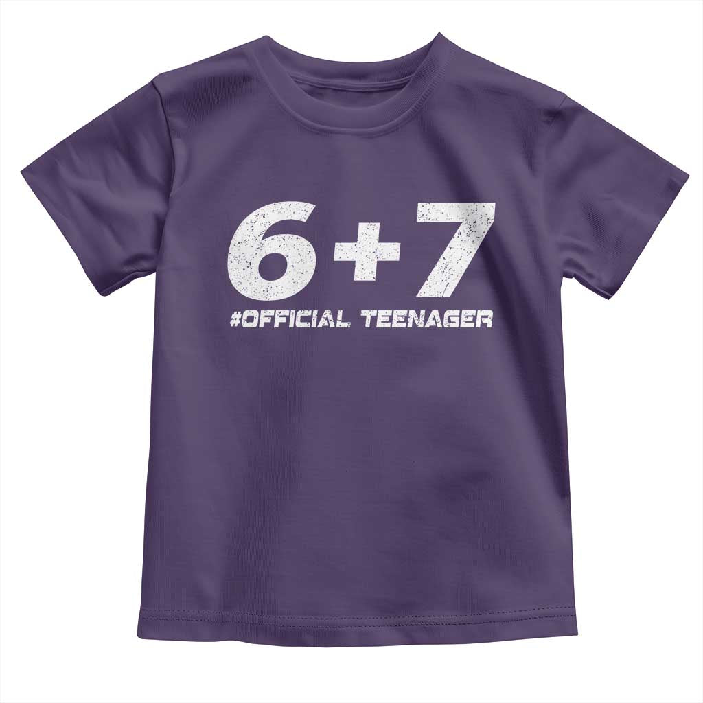 Funny 13th Birthday Official Teenager Toddler T Shirt 13 Years Old Boys Kids