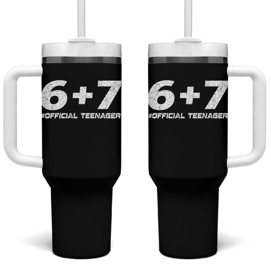 Funny 13th Birthday Official Teenager Tumbler With Handle 13 Years Old Boys Kids