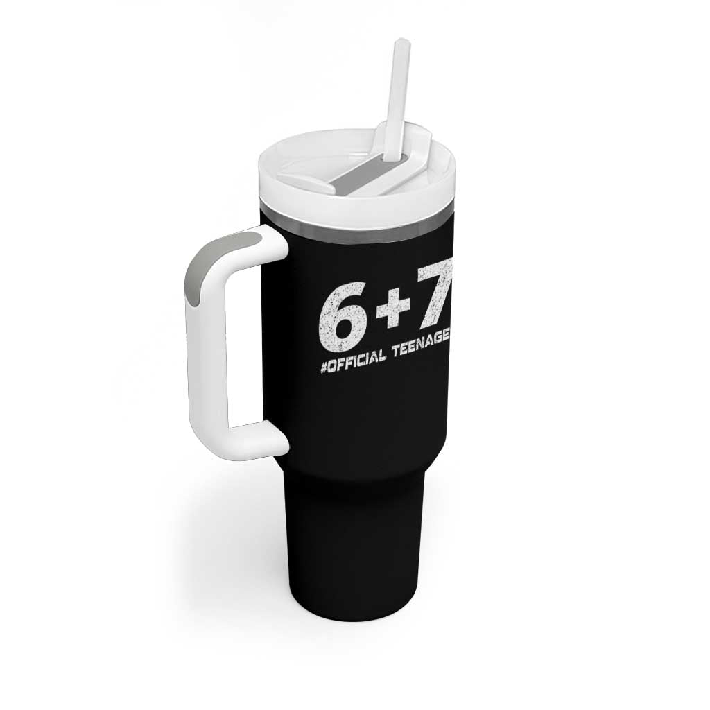 Funny 13th Birthday Official Teenager Tumbler With Handle 13 Years Old Boys Kids