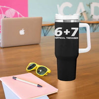 Funny 13th Birthday Official Teenager Tumbler With Handle 13 Years Old Boys Kids