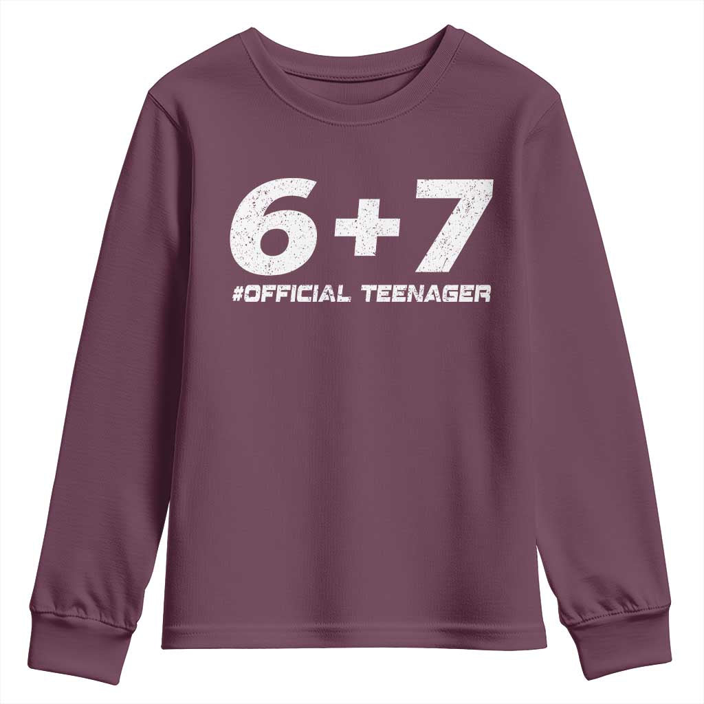 Funny 13th Birthday Official Teenager Youth Sweatshirt 13 Years Old Boys Kids