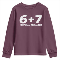 Funny 13th Birthday Official Teenager Youth Sweatshirt 13 Years Old Boys Kids