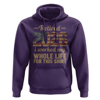 Retired 2026 Hoodie Vintage Retirement US Flag I Worked My Whole Life