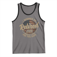Retired 2026 Tank Top Funny Retirement I Worked My Whole Life Retro US Flag