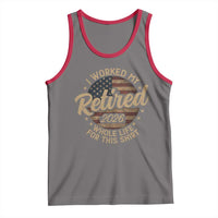 Retired 2026 Tank Top Funny Retirement I Worked My Whole Life Retro US Flag
