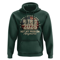 The Legend Has Retired 2026 Hoodie Funny Retirement USA Flag