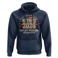 The Legend Has Retired 2026 Hoodie Funny Retirement USA Flag