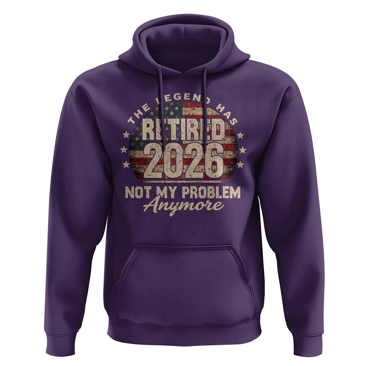 The Legend Has Retired 2026 Hoodie Funny Retirement USA Flag