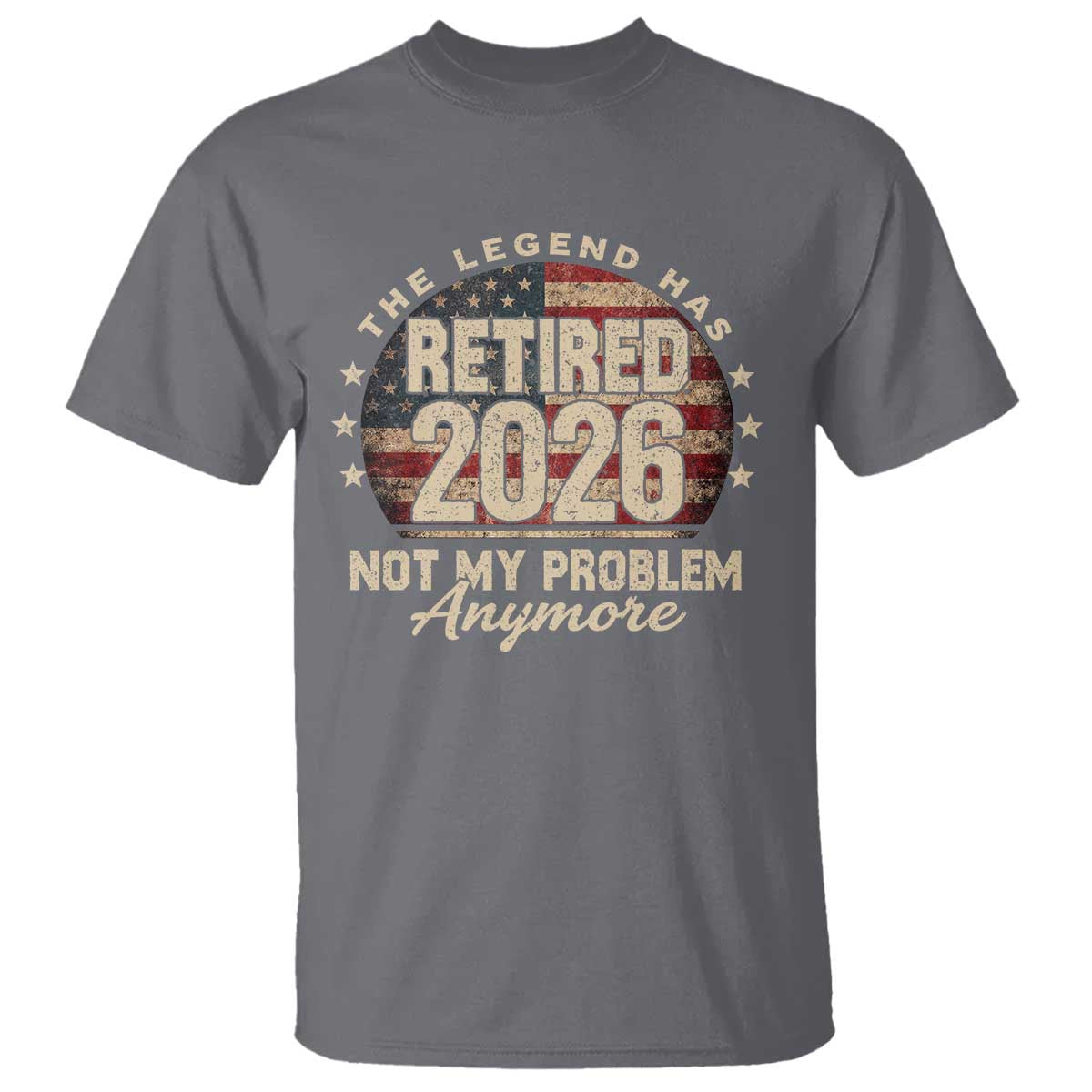 The Legend Has Retired 2026 T Shirt Funny Retirement USA Flag