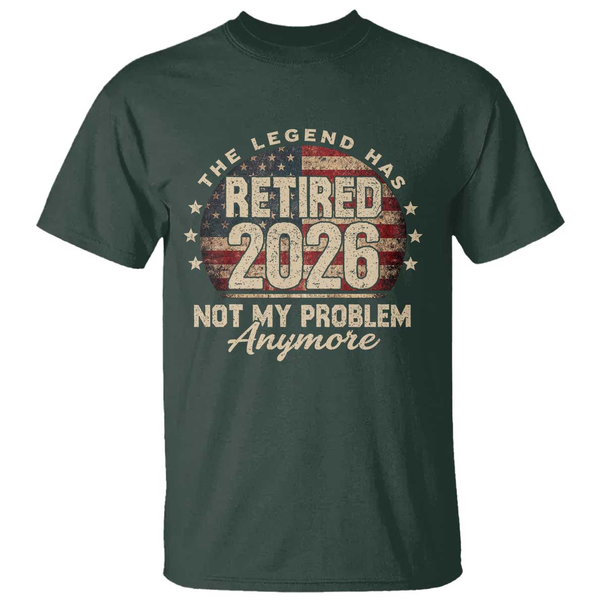The Legend Has Retired 2026 T Shirt Funny Retirement USA Flag