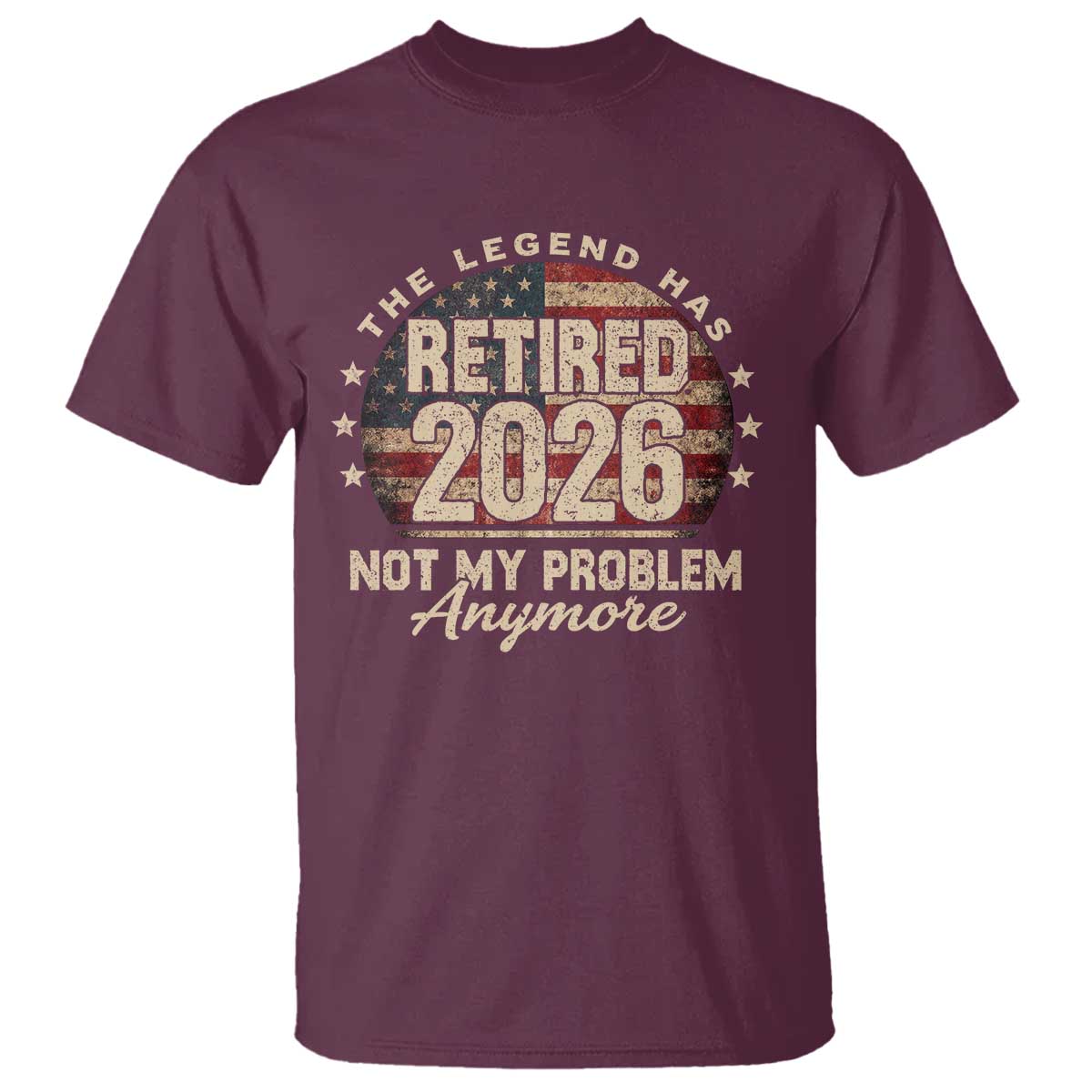 The Legend Has Retired 2026 T Shirt Funny Retirement USA Flag