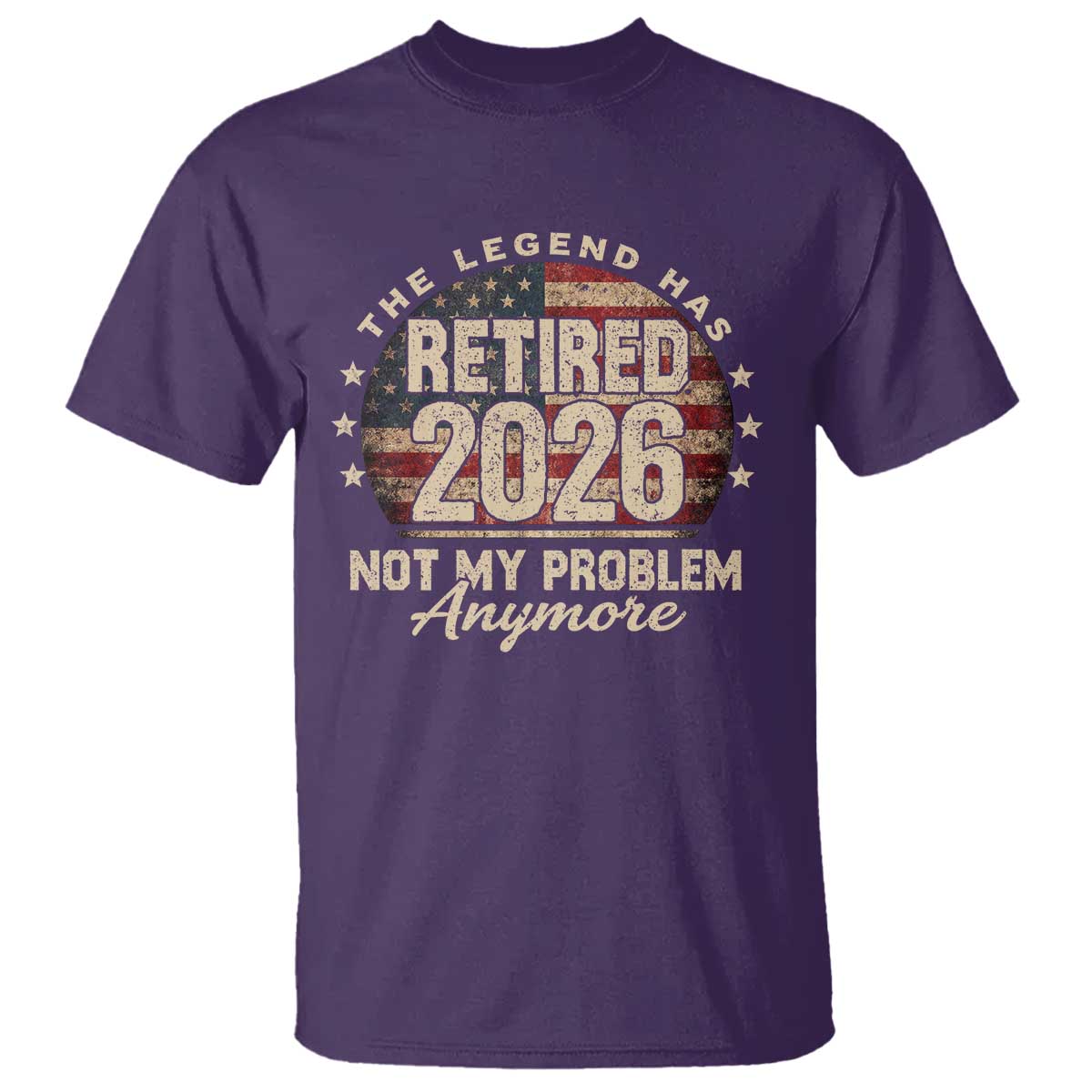 The Legend Has Retired 2026 T Shirt Funny Retirement USA Flag