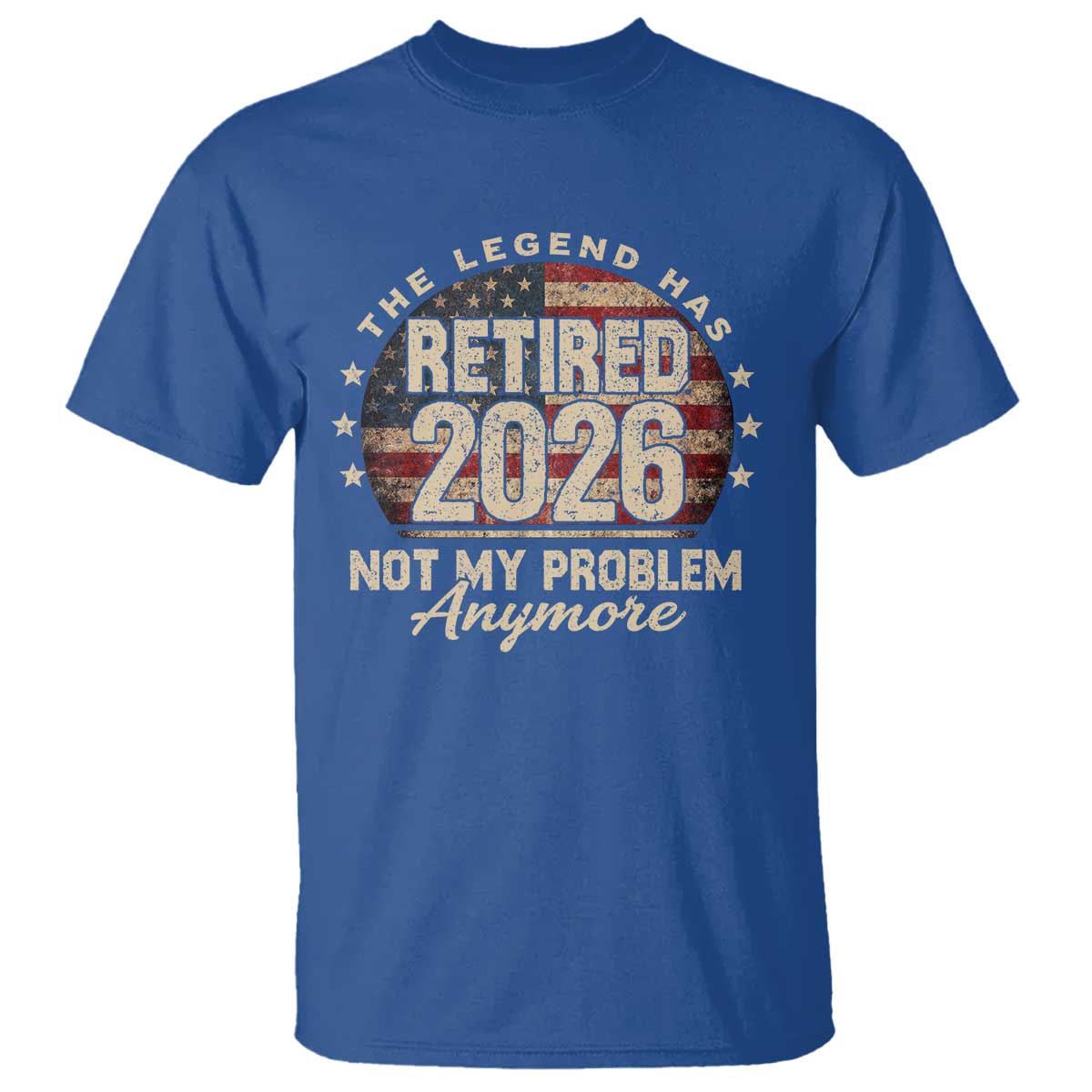 The Legend Has Retired 2026 T Shirt Funny Retirement USA Flag