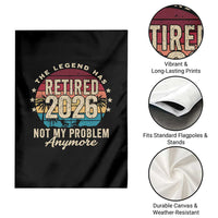 The Legend Has Retired 2026 Garden Flag Retro Funny Retirement