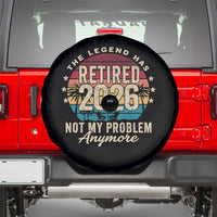 The Legend Has Retired 2026 Spare Tire Cover Retro Funny Retirement