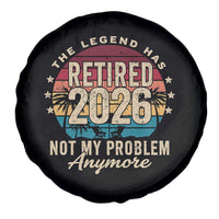 The Legend Has Retired 2026 Spare Tire Cover Retro Funny Retirement