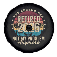 The Legend Has Retired 2026 Spare Tire Cover Retro Funny Retirement