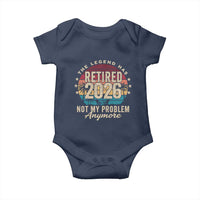 The Legend Has Retired 2026 Baby Onesie Retro Funny Retirement