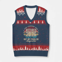 The Legend Has Retired 2026 V-Neck Knit Sweater Vest Retro Funny Retirement
