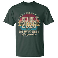The Legend Has Retired 2026 T Shirt Retro Funny Retirement