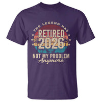The Legend Has Retired 2026 T Shirt Retro Funny Retirement