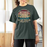 The Legend Has Retired 2026 T Shirt For Women Retro Funny Retirement