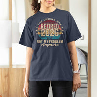 The Legend Has Retired 2026 T Shirt For Women Retro Funny Retirement