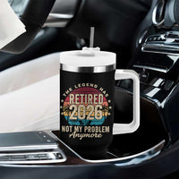 The Legend Has Retired 2026 Tumbler With Handle Retro Funny Retirement