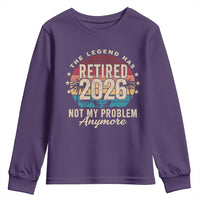 The Legend Has Retired 2026 Youth Sweatshirt Retro Funny Retirement
