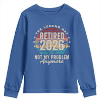 The Legend Has Retired 2026 Youth Sweatshirt Retro Funny Retirement