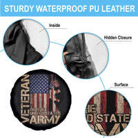 Veteran Of The United States Spare Tire Cover Army US Flag Veteran Patriotic