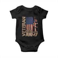 Veteran Of The United States Baby Onesie Army US Flag Veteran Patriotic