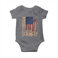 Veteran Of The United States Baby Onesie Army US Flag Veteran Patriotic
