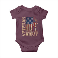Veteran Of The United States Baby Onesie Army US Flag Veteran Patriotic
