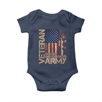 Veteran Of The United States Baby Onesie Army US Flag Veteran Patriotic