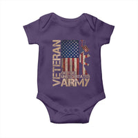 Veteran Of The United States Baby Onesie Army US Flag Veteran Patriotic