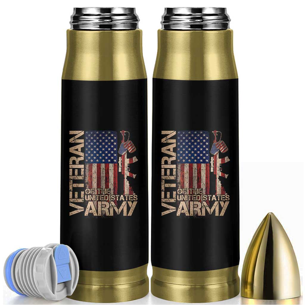 Veteran Of The United States Bullet Tumbler Army US Flag Veteran Patriotic