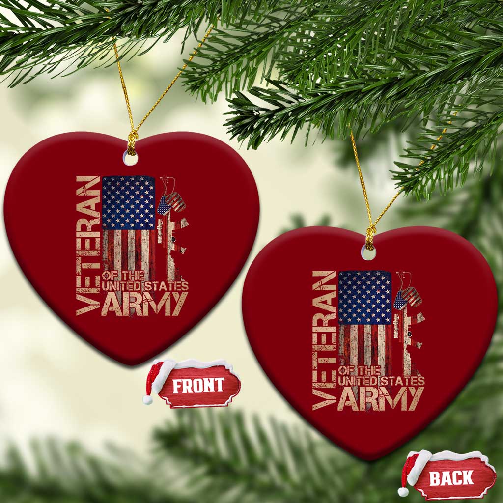 Veteran Of The United States Ceramic Ornament Army US Flag Veteran Patriotic