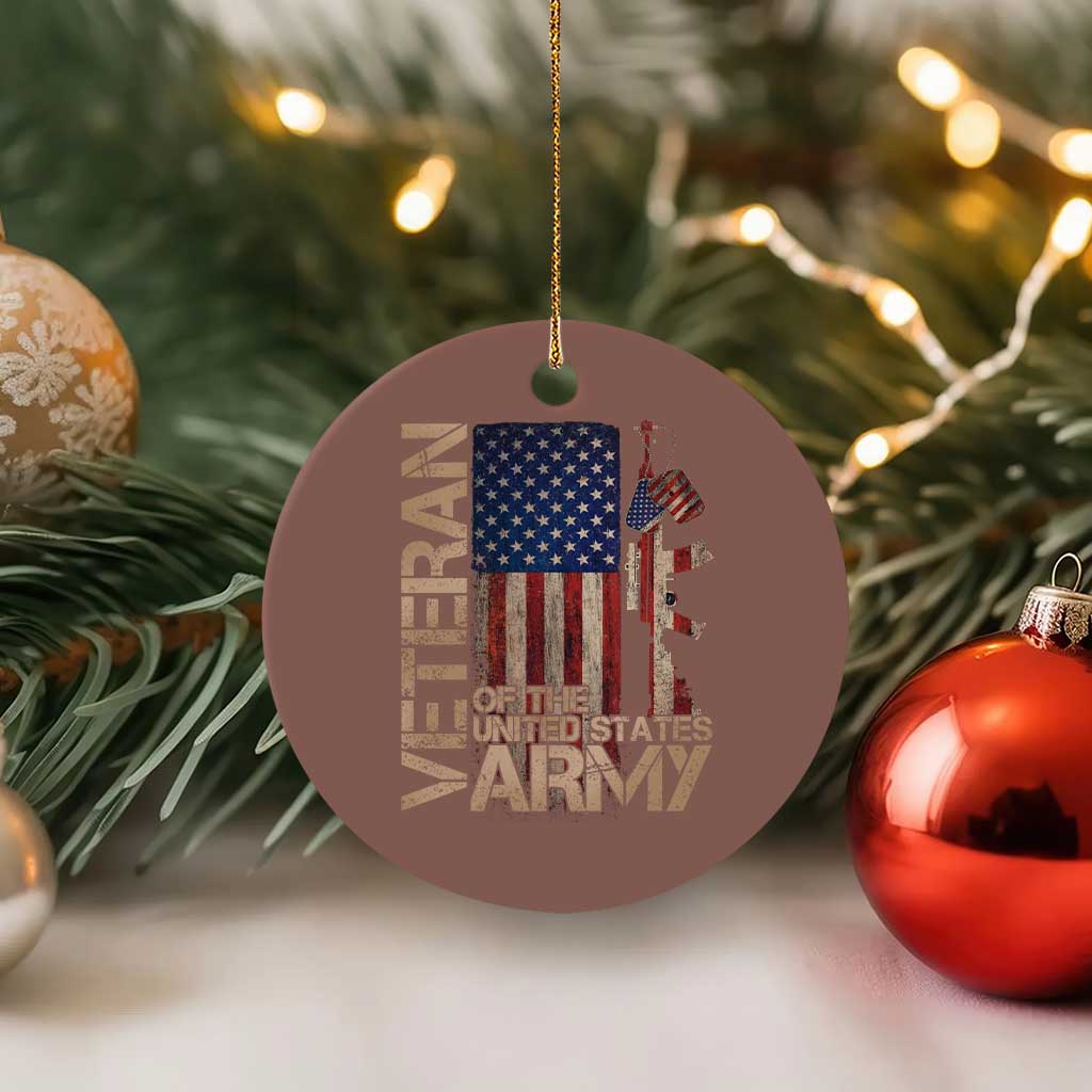 Veteran Of The United States Ceramic Ornament Army US Flag Veteran Patriotic