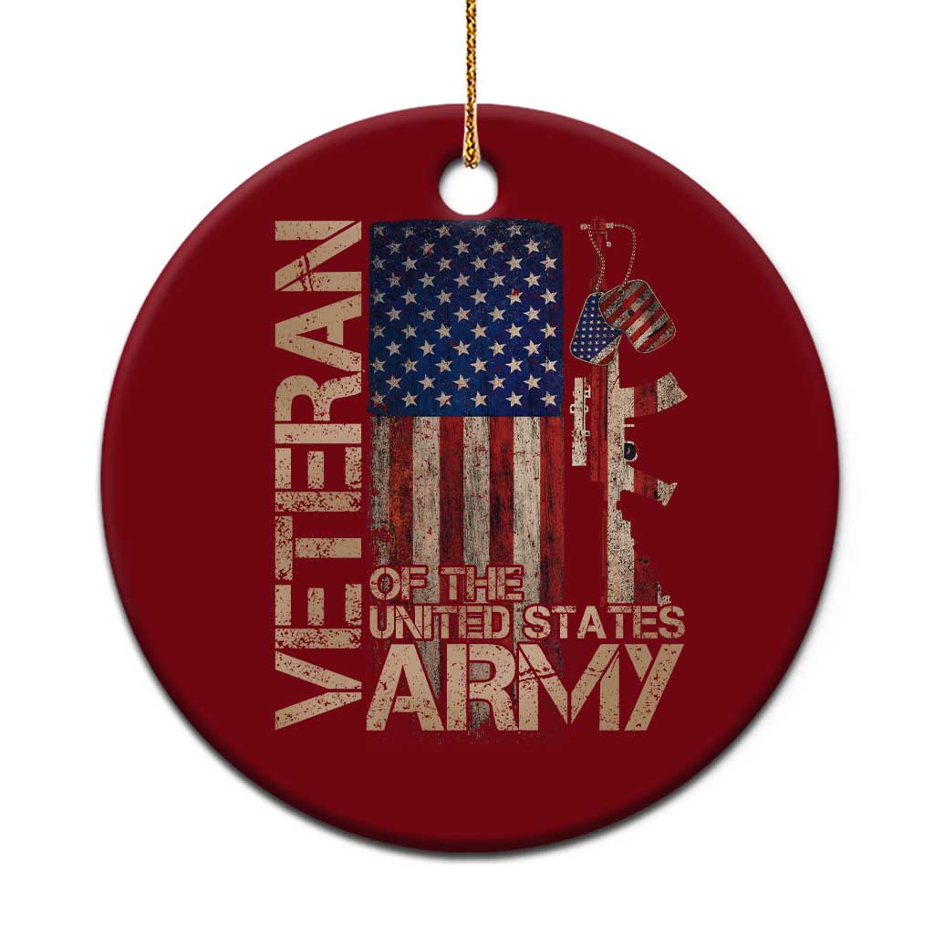 Veteran Of The United States Ceramic Ornament Army US Flag Veteran Patriotic