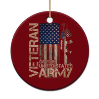 Veteran Of The United States Ceramic Ornament Army US Flag Veteran Patriotic
