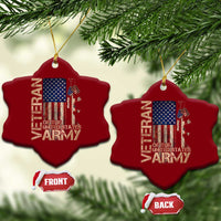 Veteran Of The United States Ceramic Ornament Army US Flag Veteran Patriotic