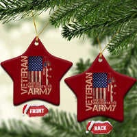 Veteran Of The United States Ceramic Ornament Army US Flag Veteran Patriotic