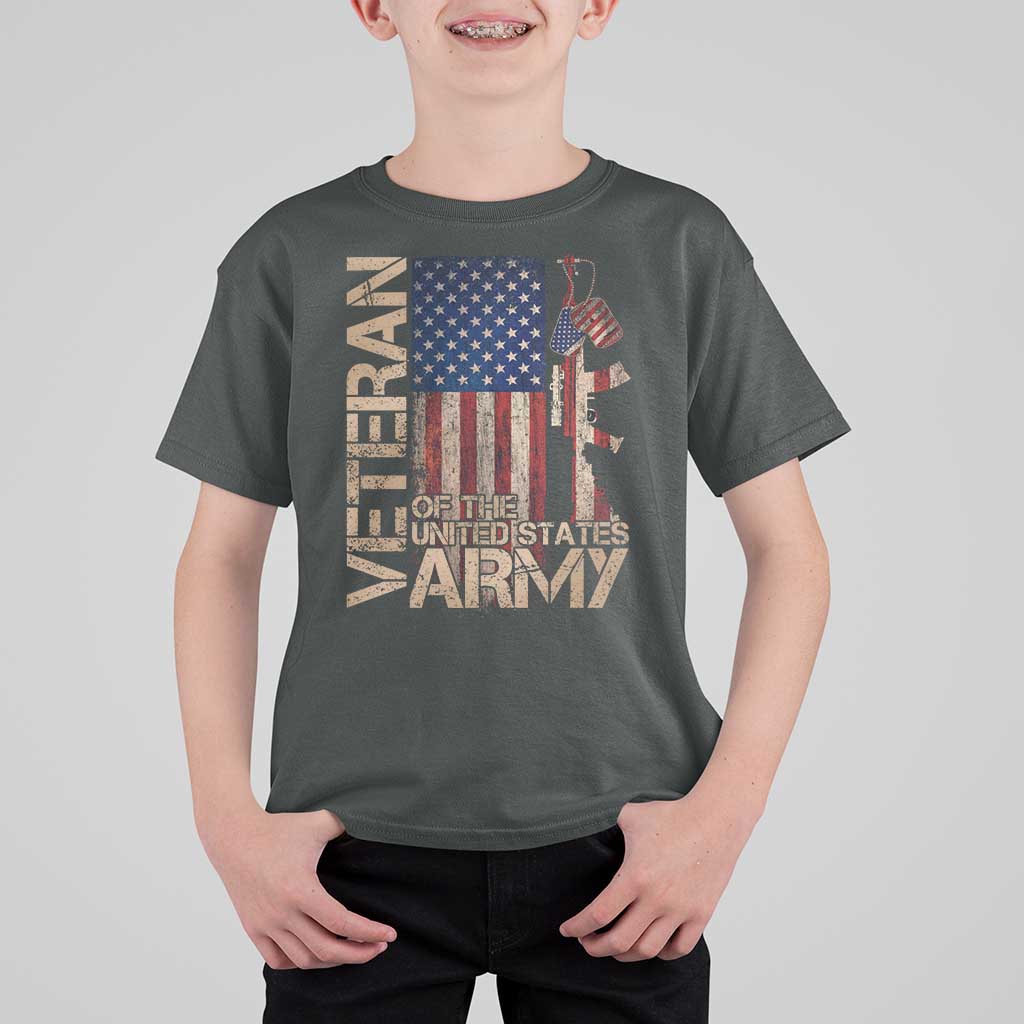 Veteran Of The United States T Shirt For Kid Army US Flag Veteran Patriotic