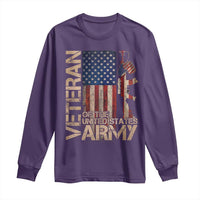 Veteran Of The United States Long Sleeve Shirt Army US Flag Veteran Patriotic